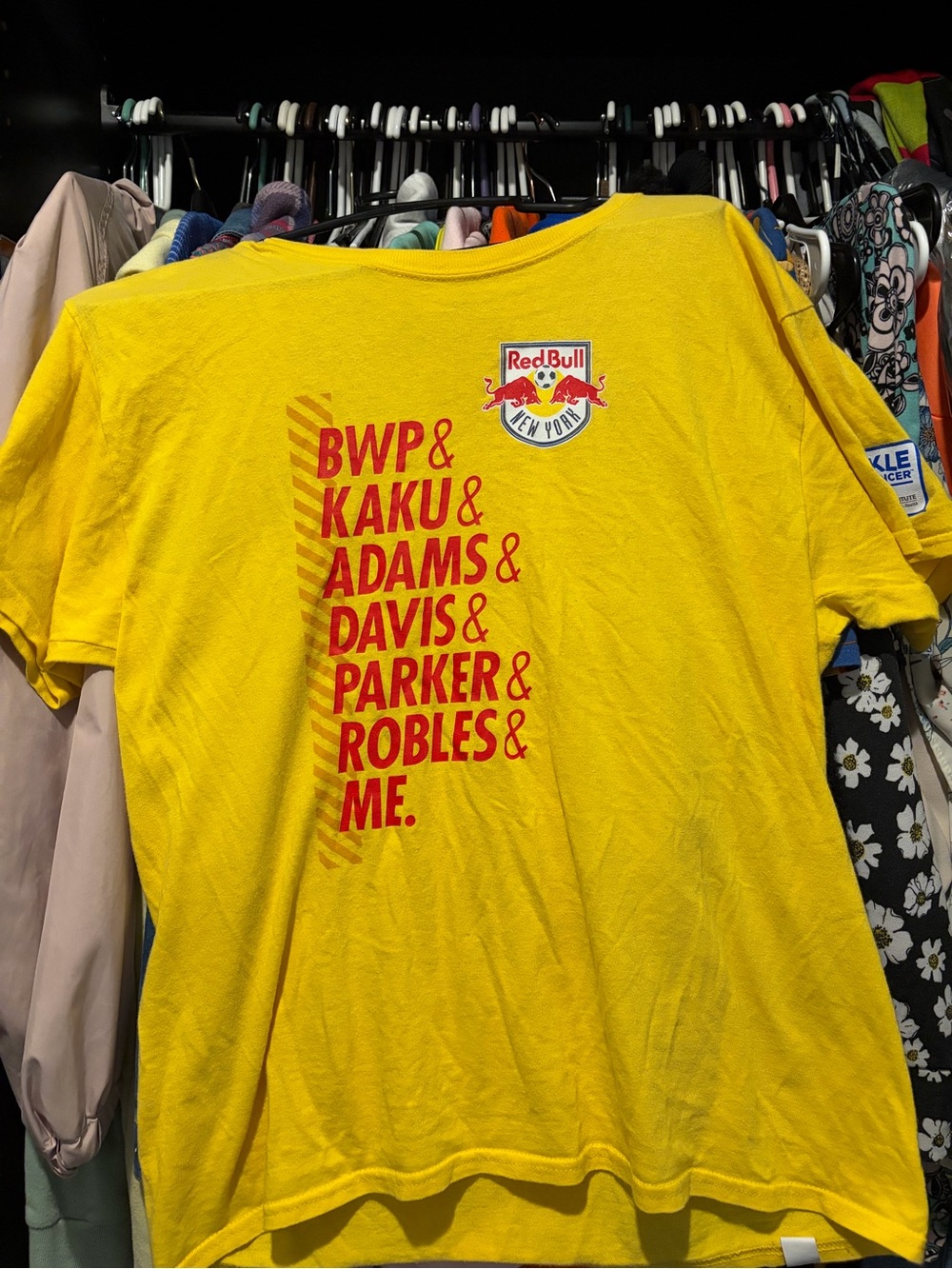 Red Bull New York Yellow Team Names Graphic T-Shirt